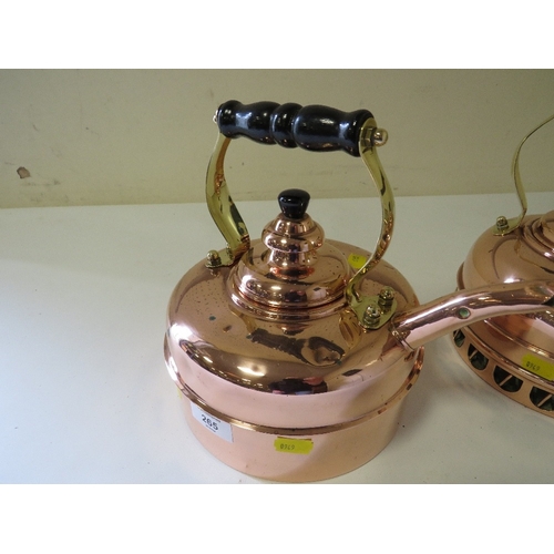 265 - TWO COPPER AND BRASS KETTLES