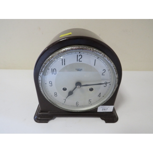 267 - A VINTAGE SMITHS ENFIELD BAKER LIGHT MANTLE CLOCK