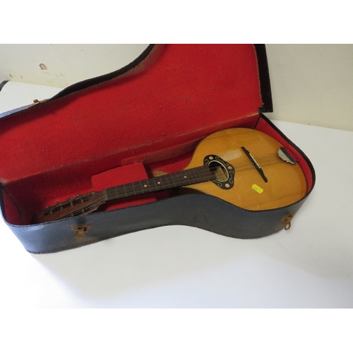 280 - A CASED 8 STRING MANDOLIN STYLE INSTRUMENT