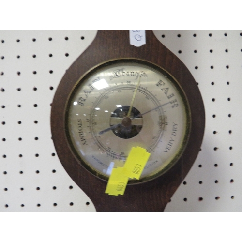 281 - A MODERN COMBINATION BAROMETER/CLOCK THERMOMETER