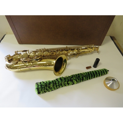 283 - A CASED ARTEMIS SAXOPHONE( MISSING MOUTH PIECE SECTION )