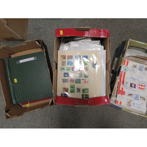 294 - THREE TRAYS OF ASSORTED STAMPS AND FIRST DAY COVERS, G.B IN VARIOUS REIGNS