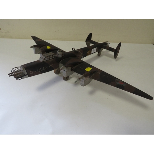 297 - A SCRATCH BUILT MODEL OF A BOMBER