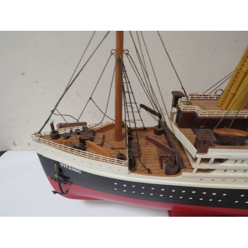 323 - A SCRATCH BUILT MODEL OF THE TITANIC