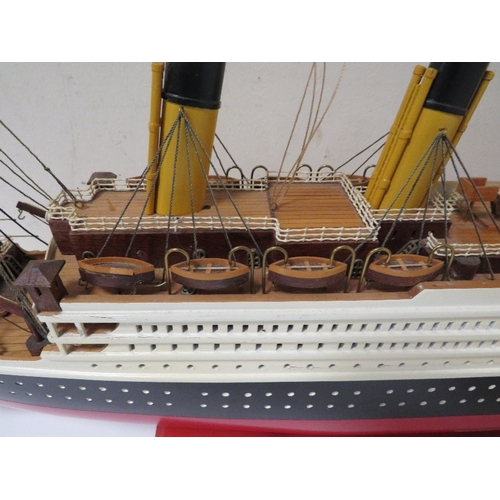 323 - A SCRATCH BUILT MODEL OF THE TITANIC