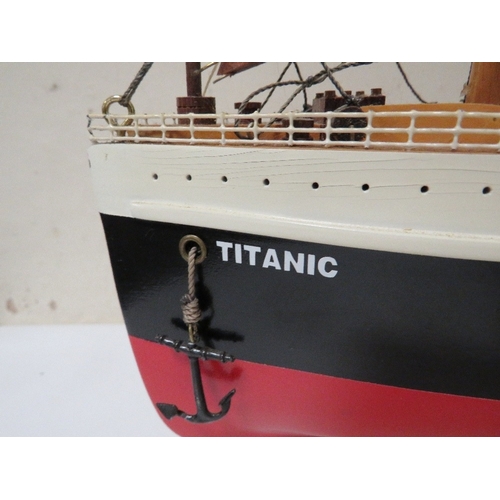 323 - A SCRATCH BUILT MODEL OF THE TITANIC