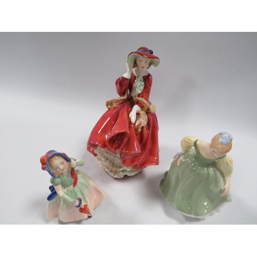 334 - THREE ROYAL DOULTON FIGURINES TO INCLUDE TOP O' THE HILL