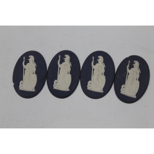 450 - FOUR VINTAGE WEDGWOOD CAMEO PLAQUES