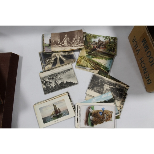 455 - POST CARDS AND BIRTHDAY CARD ALBUM AND LOOSE CARDS