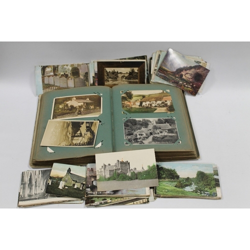 457 - POST CARD ALBUM AND LOOSE CARDS EDWARDIAN