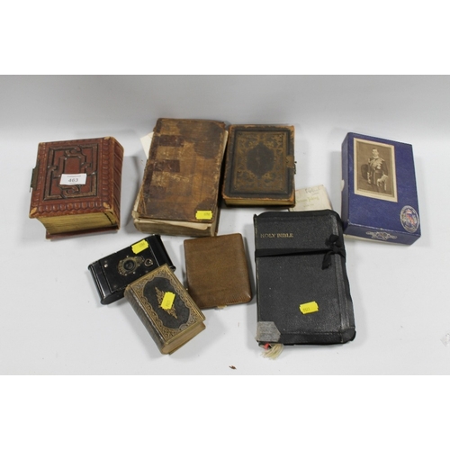 463 - A QUANTITY OF ANTIQUE PHOTOGRAPH ALBUMS AND OTHER ETC