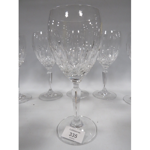 335 - A SET OF 10 WATERFORD CRYSTAL WINE GLASSES