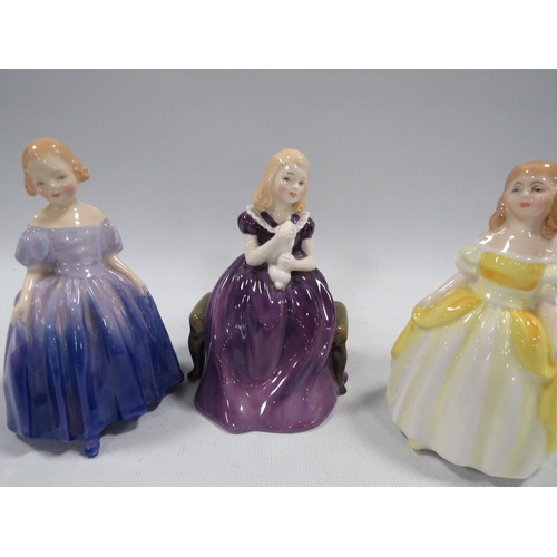 343 - THREE SMALL ROYAL DOULTON FIGURINES TO INCLUDE 