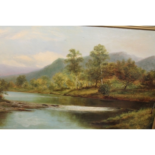 42 - TWO OIL ON CANVAS 19TH CENTURY LANDSCAPES A/F