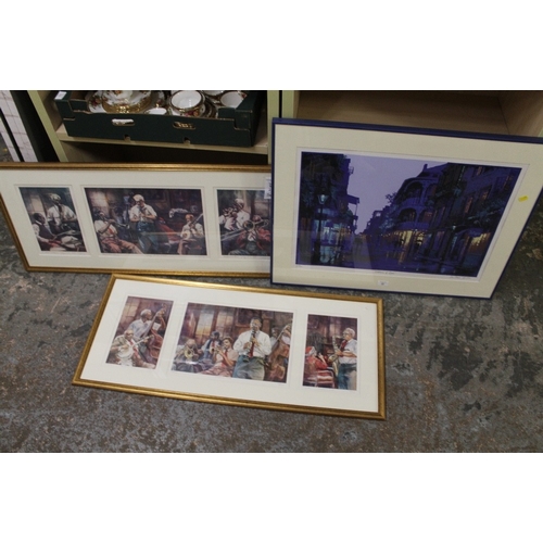 48 - THREE FRAMED SIGNED COLOURED PRINTS TO INC BALCONIES OF ROYALS (3)