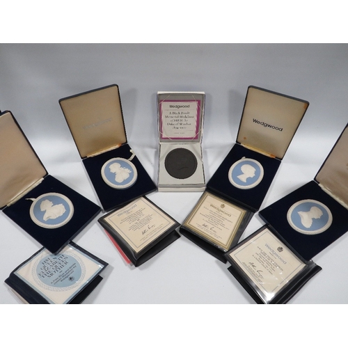 363 - BOXED WEDGWOOD JASPERWARE PLAQUES WITH CERTIFICATES