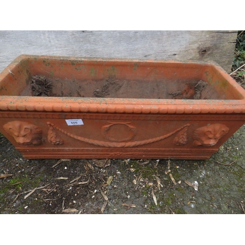 606 - FOUR TERRACOTTA GARDEN PLANTERS