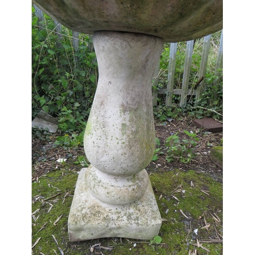 608 - ONE HEAVY CONCRETE GARDEN BIRD BATH