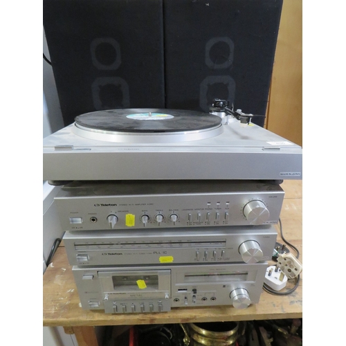 630 - A TELETON STEREO HI-FI SYSTEM WITH SPEAKERS