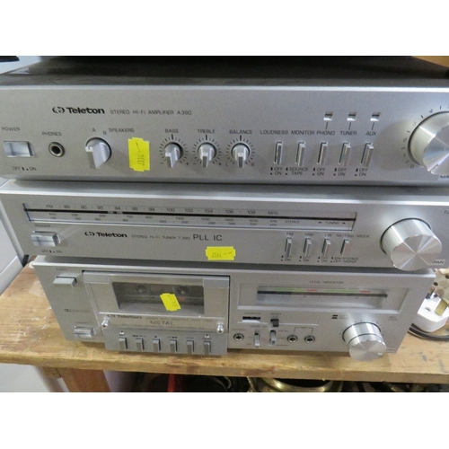 630 - A TELETON STEREO HI-FI SYSTEM WITH SPEAKERS