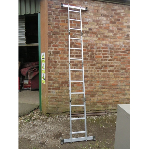 643 - A FOLDING MULTI-FUNCTIONAL ALUMINIUM LADDER