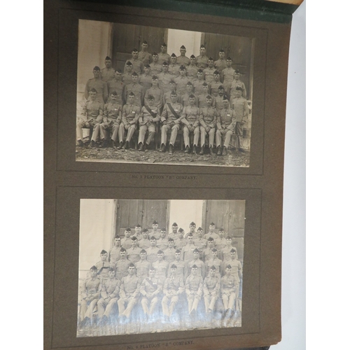 488 - A 1920'S KINGS SHROPSHIRE LIGHT INFANTRY ( KSLI )PHOTOGRAPH ALBUM, CONTAINING APPROX 30 IMAGES OF TH... 