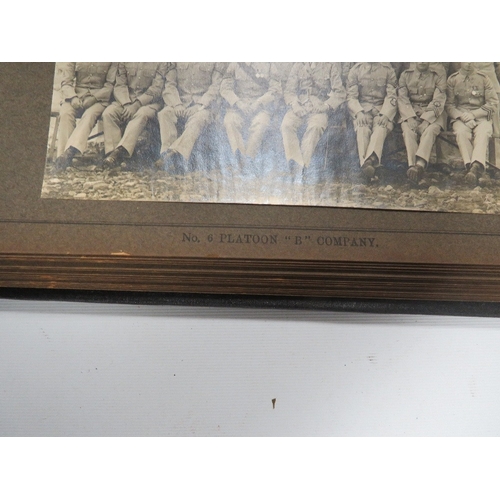 488 - A 1920'S KINGS SHROPSHIRE LIGHT INFANTRY ( KSLI )PHOTOGRAPH ALBUM, CONTAINING APPROX 30 IMAGES OF TH... 