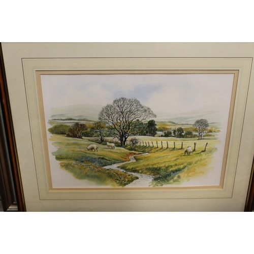 27 - A QUANTITY OF ASSORTED PICTURES TO INCLUDE ADRIAN BROOKES WATERCOLOUR, ADAMSON COASTAL WATERCOLOUR E... 