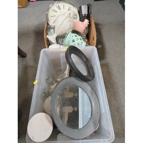 213 - TWO TRAYS OF SHOW HOME DISPLAY ITEMS ETC