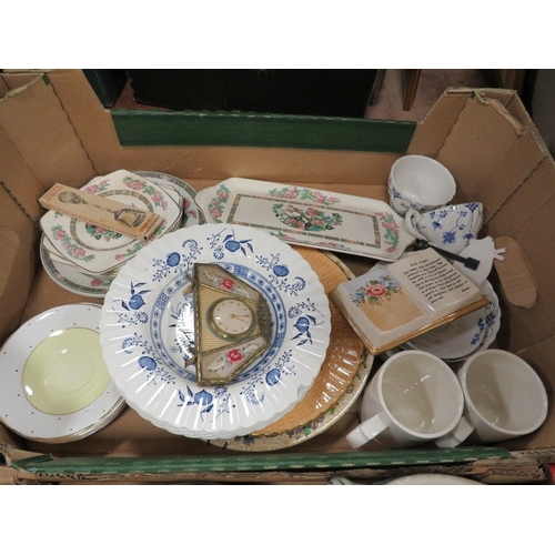 490 - TWO TRAY OF CERAMICS