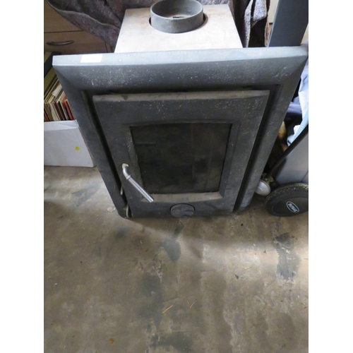 638 - A CAST IRON LOG BURNER FIRE