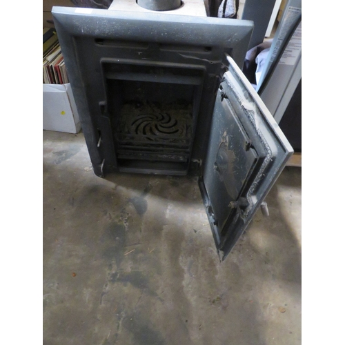 638 - A CAST IRON LOG BURNER FIRE