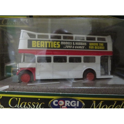 125 - SIXTEEN BOXED CORGI CLASSIC DIE CAST VEHICLES TO INCLUDE MORRIS MINOR, FORD POPULAR, BEDFORD AND DOU... 