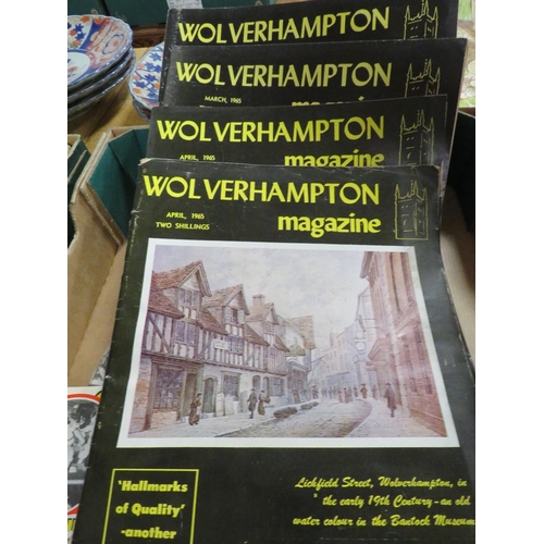 130 - A TRAY OF ASSORTED MIDLANDS INTEREST 1960'S WOLVERHAMPTON MAGAZINES AND BOOKS ETC