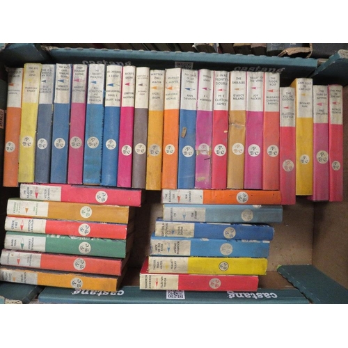 140 - TWO TRAYS OF POPULAR BOOK CLUB TITLES AND MISCELLANEOUS HARDBACK BOOKS TOGETHER SPUTNIK MONTHLY DIGE... 