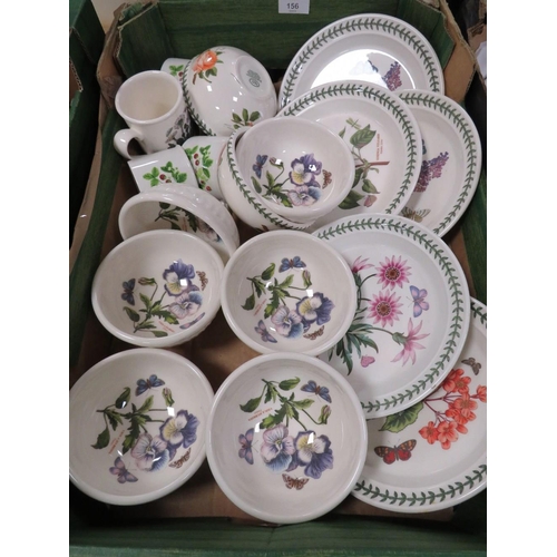 156 - A TRAY OF PORTMEIRION BOTANIC GARDEN BOWLS / PLATES