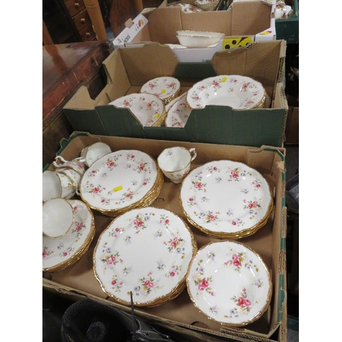 181 - THREE TRAYS OF ROYAL ALBERT TENDERNESS TEA/DINNER WARE