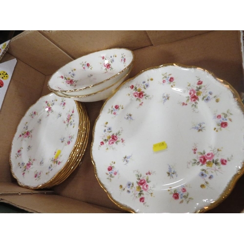 181 - THREE TRAYS OF ROYAL ALBERT TENDERNESS TEA/DINNER WARE