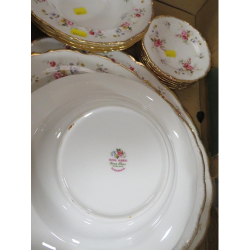 181 - THREE TRAYS OF ROYAL ALBERT TENDERNESS TEA/DINNER WARE