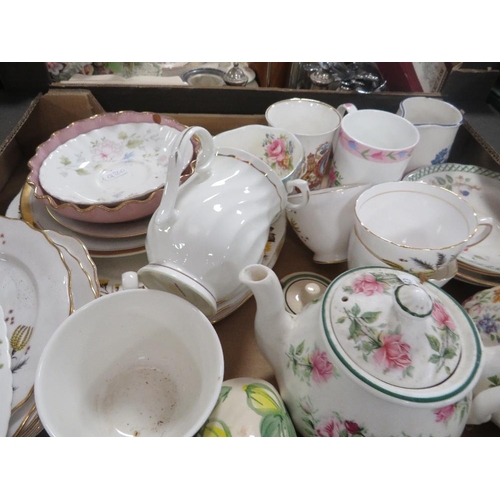 188 - FOUR TRAYS OF ASSORTED CERAMICS ETC