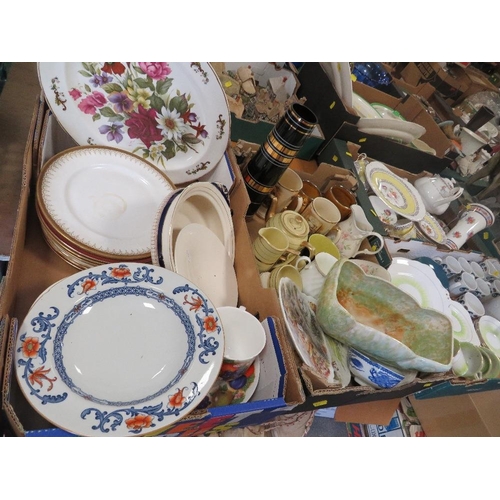 192 - FOUR TRAYS OF ASSORTED CERAMICS ETC