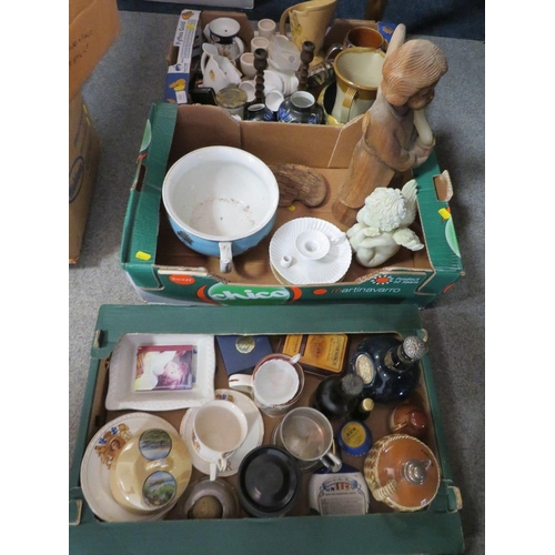 202 - THREE TRAYS OF ASSORTED CERAMICS