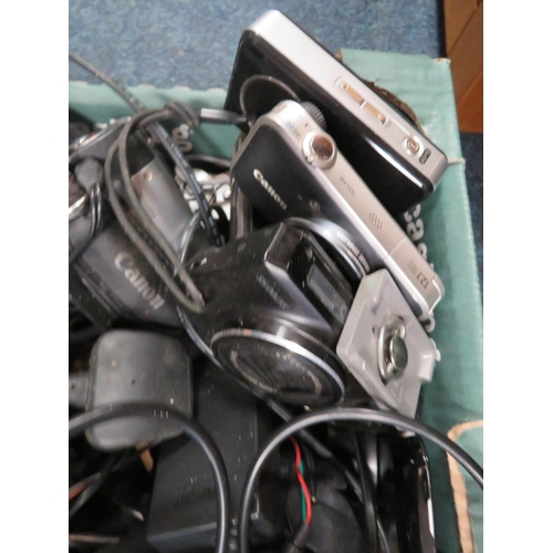 210 - A QUANTITY OF ELECTRICAL'S TO INCLUDE DIGITAL CAMERAS, MOBILE PHONES TABLETS ETC (UNCHECKED A/F)