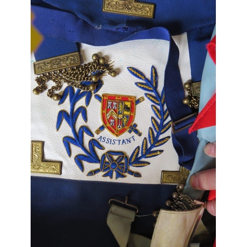 227 - A TRAY OF MASONIC REGALIA ETC