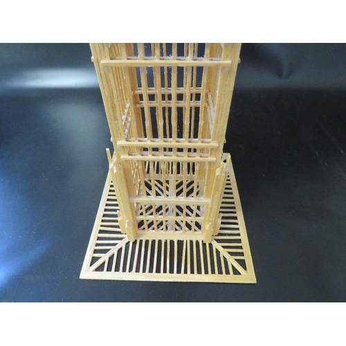 230 - A LARGE SCALE MATCHSTICK MODEL OF NOTRE DAME CATHEDRAL TOGETHER WITH A MODEL OF BIG BEN