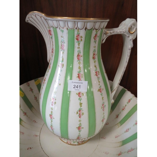 241 - A VINTAGE JUG AND BOWL SET WITH ACCESSORIES