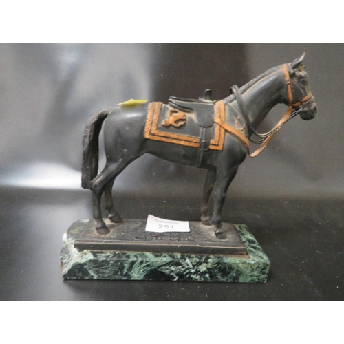 251 - A BRONZE LIMITED EDITION FIGURE OF A HORSE 