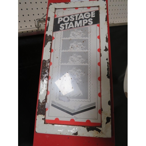 254 - A VINTAGE METAL POSTAGE STAMPS VENDING MACHINE