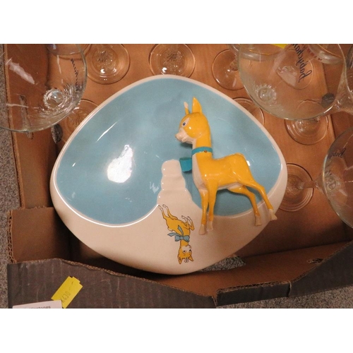 262 - A QUANTITY OF BABYCHAM COLLECTABLE'S ETC TO INCLUDES GLASSES, CERAMIC BOWL AND PLASTIC MODEL A/F