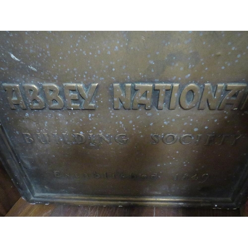 288 - A VINTAGE FIBREGLASS ADVERTISING SIGN FOR ABBEY NATIONAL BUILDING SOCIETY EST 1849